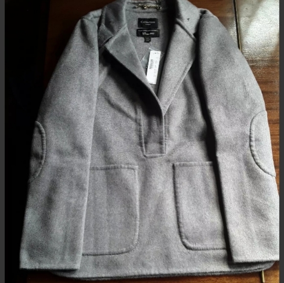 Collection double-faced cashmere funnelneck popove